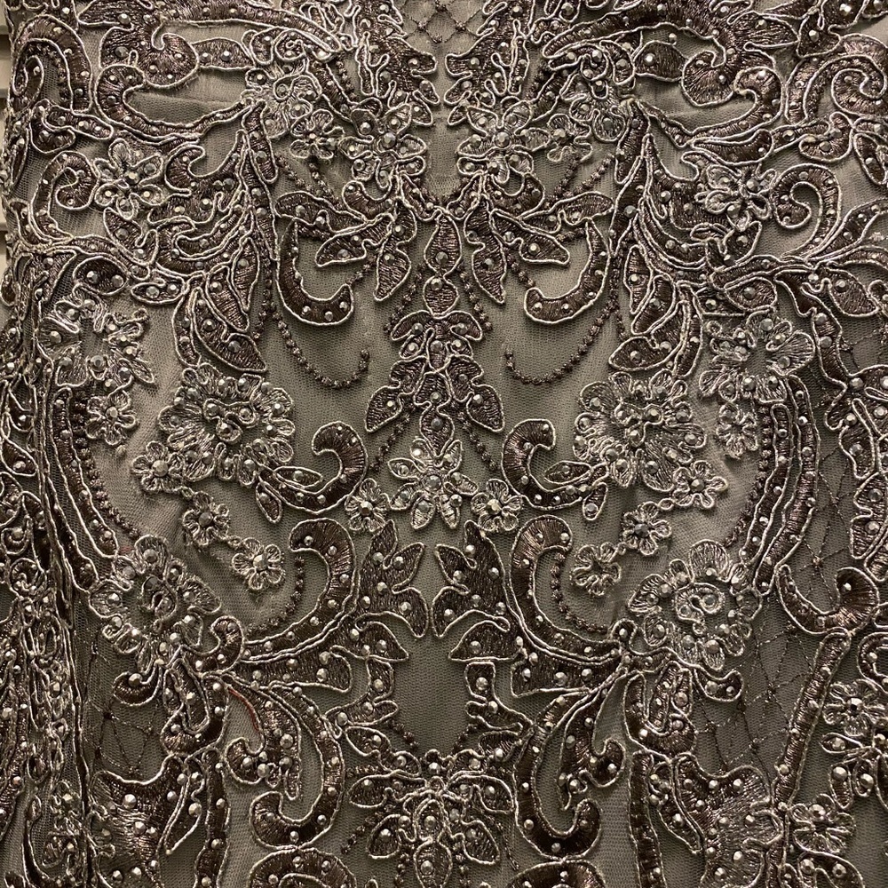 Elegant Silver Embellished Dress NWT - Picture 2 of 14